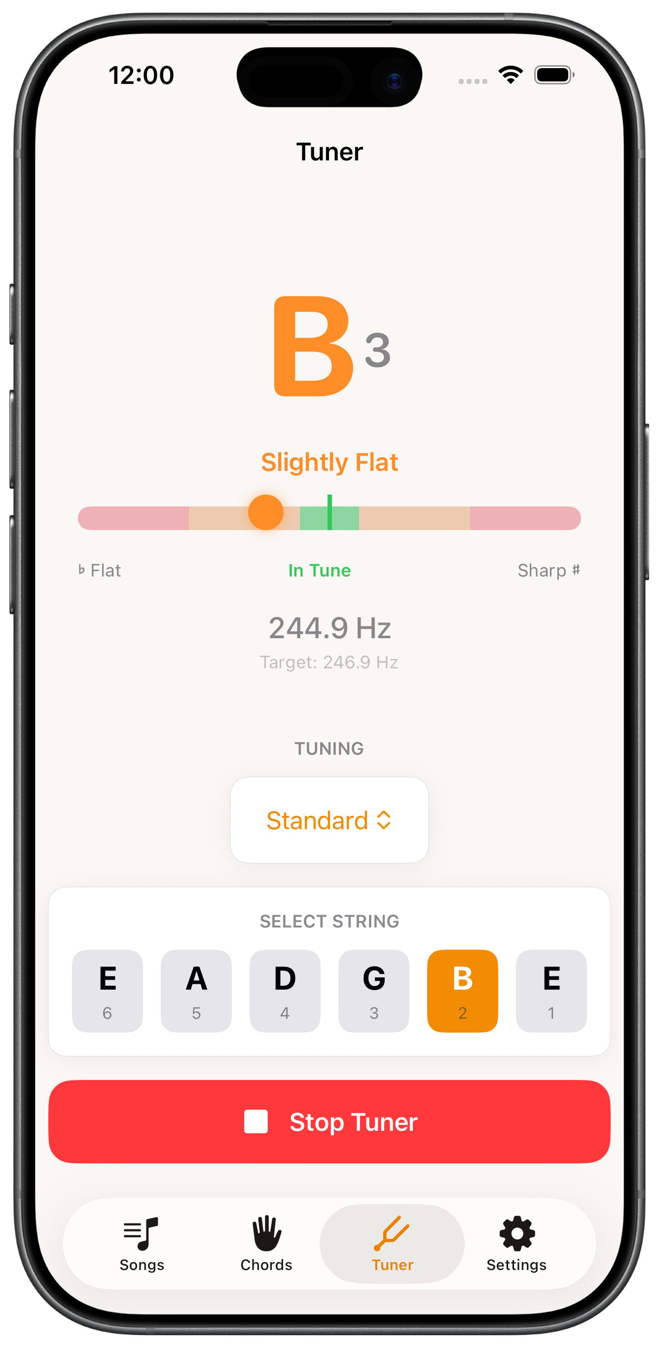 Fret Not - Built-in high-precision guitar tuner with pitch detection
